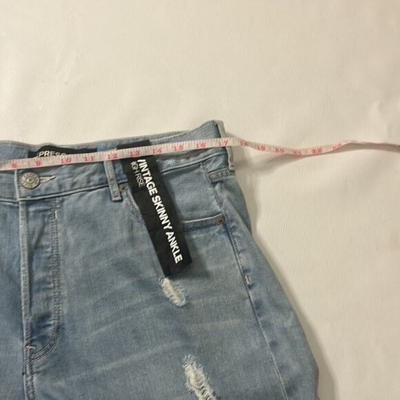EXPRESS VINTAGE SKINNY ANKLE HIGH RISE DISTRESSED JEANS SIZE 12 - Picture 3 of 9
